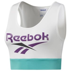 Biustonosze Damskie Reebok Classic Vector Top Białe PL 54GJCKT